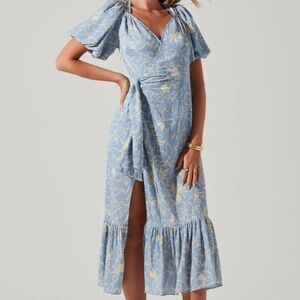 Modena Floral V-Neck Midi Dress